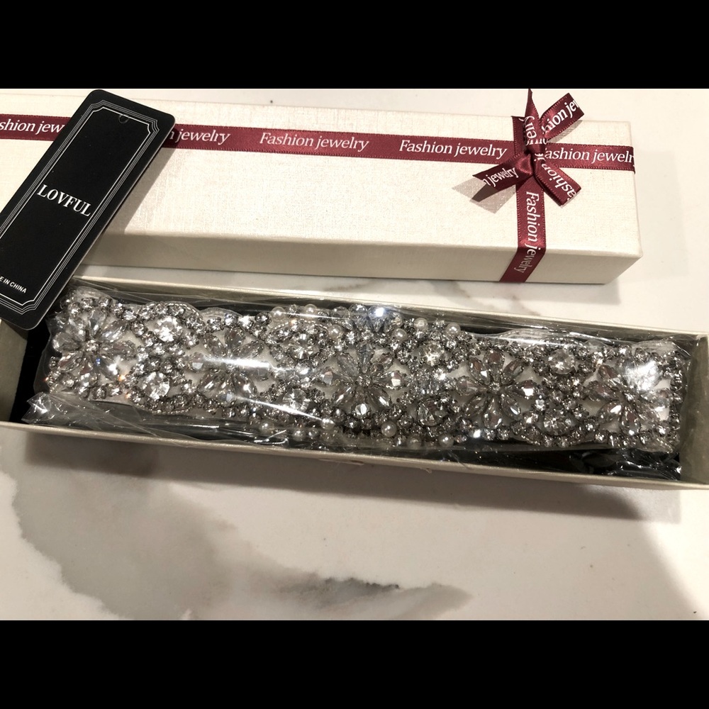 Beautiful beaded dress sash